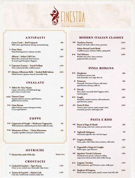 finestra menu